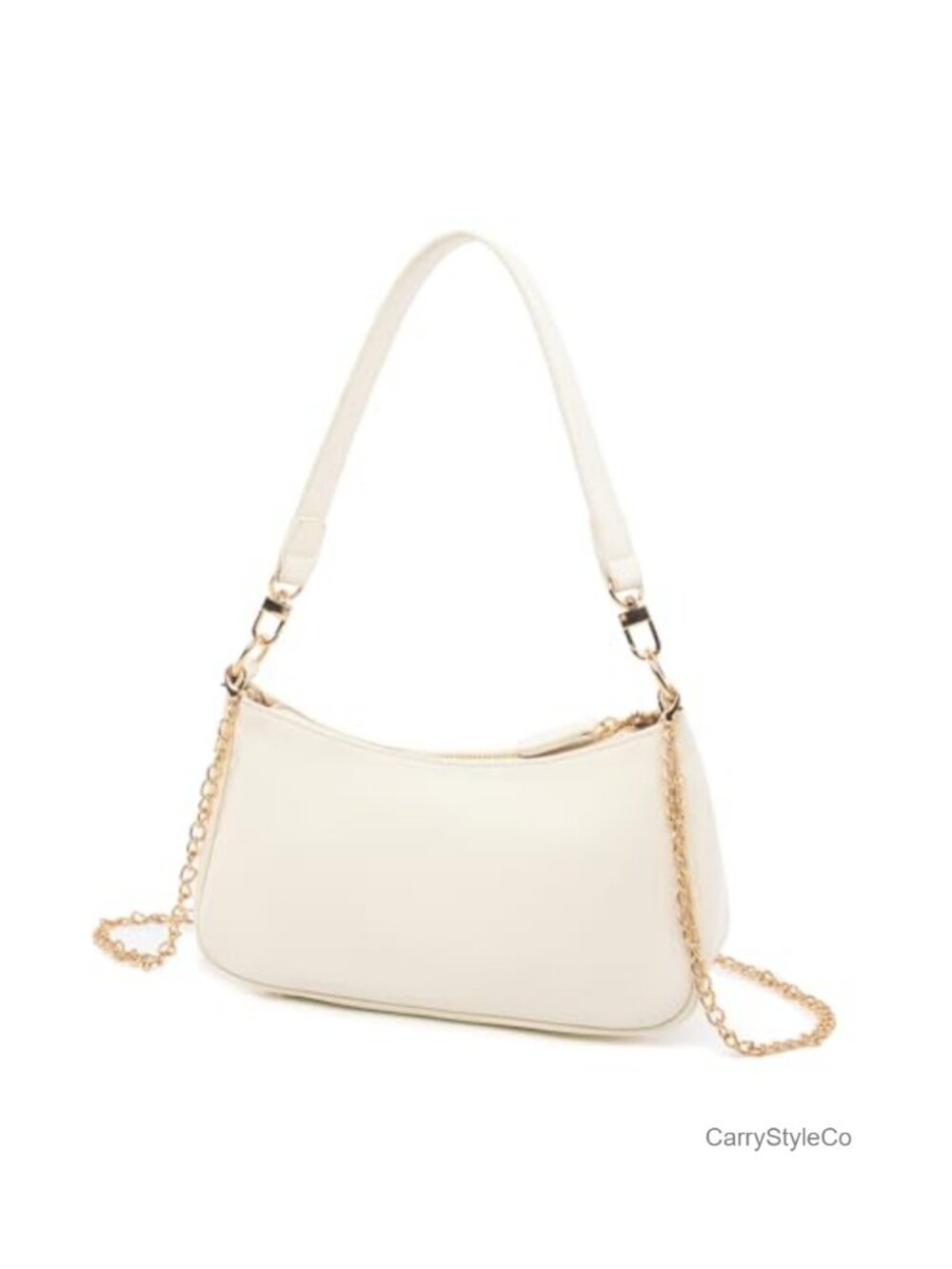 Faux Leather Tote Handbag with 2 Removable Straps, Zipper Closure Crossbody